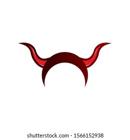 Devil horn Vector icon design illustration Template
