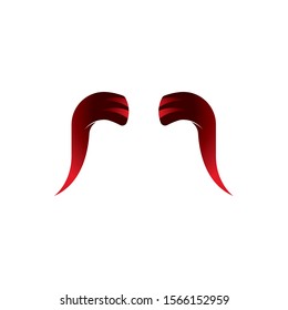 Devil horn Vector icon design illustration Template

