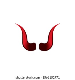 Devil horn Vector icon design illustration Template

