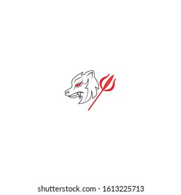 Devil horn Vector icon design illustration logo Template