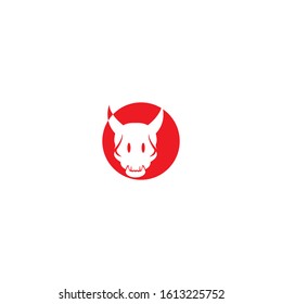 Devil horn Vector icon design illustration logo Template