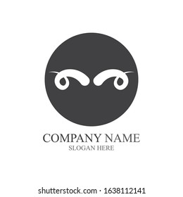 Devil horn Vector icon design illustration Template