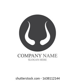 Devil horn Vector icon design illustration Template