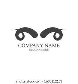 Devil horn Vector icon design illustration Template