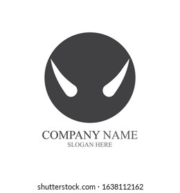 Devil horn Vector icon design illustration Template