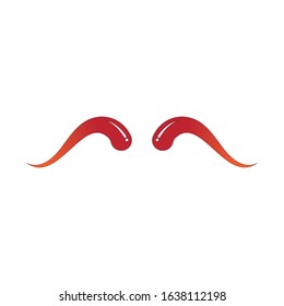 Devil horn Vector icon design illustration Template
