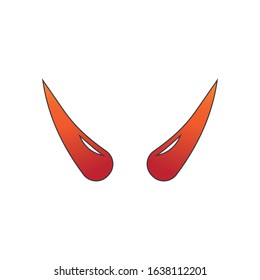 Devil horn Vector icon design illustration Template