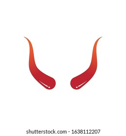 Devil horn Vector icon design illustration Template