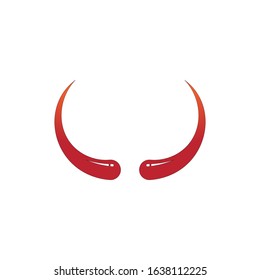 Devil horn Vector icon design illustration Template