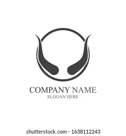 Devil horn Vector icon design illustration Template