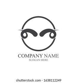 Devil horn Vector icon design illustration Template