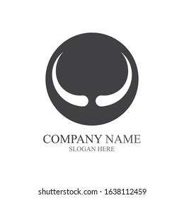 Devil horn Vector icon design illustration Template