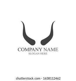 Devil horn Vector icon design illustration Template