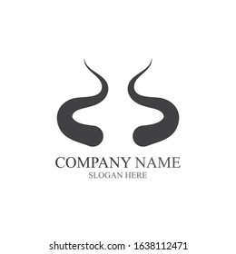 Devil horn Vector icon design illustration Template