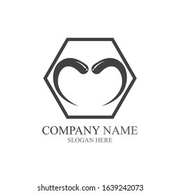 Devil horn Vector icon design illustration Template