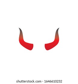 Devil horn Vector icon design illustration Template