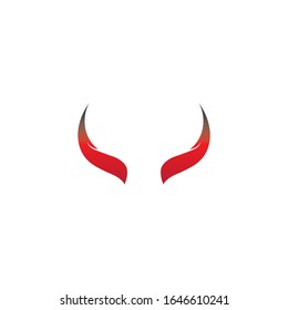 Devil horn Vector icon design illustration Template
