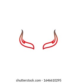Devil horn Vector icon design illustration Template