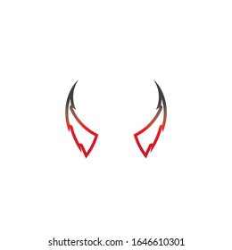 Devil horn Vector icon design illustration Template