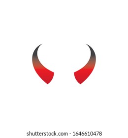 Devil horn Vector icon design illustration Template