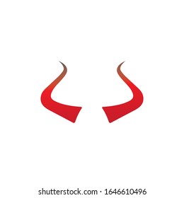 Devil horn Vector icon design illustration Template