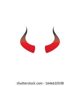 Devil horn Vector icon design illustration Template