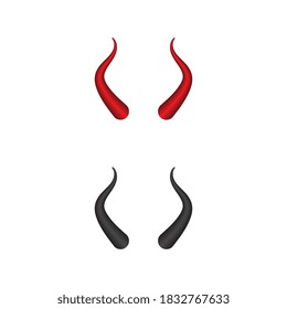 Devil horn Vector icon design illustration Template