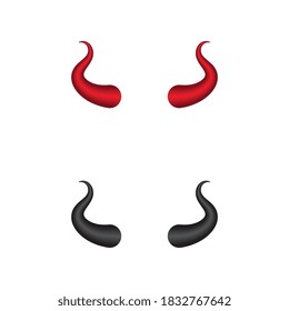 Devil horn Vector icon design illustration Template