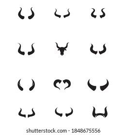 Devil horn Vector icon design illustration logo Template