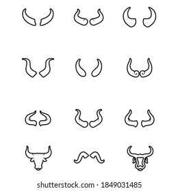 Devil horn Vector icon design illustration logo Template