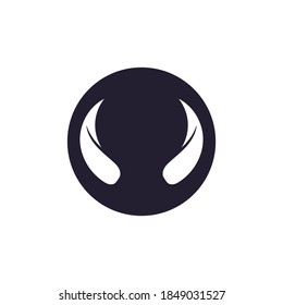 Devil horn Vector icon design illustration logo Template