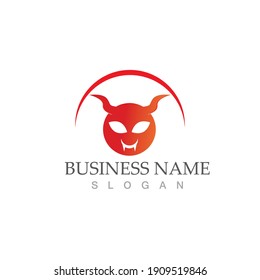 Devil horn Vector icon design illustration logo Template