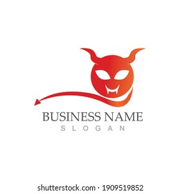 Devil horn Vector icon design illustration logo Template