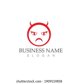 Devil horn Vector icon design illustration logo Template