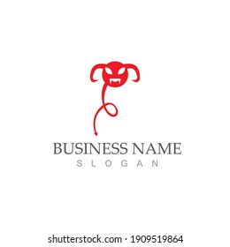 Devil horn Vector icon design illustration logo Template