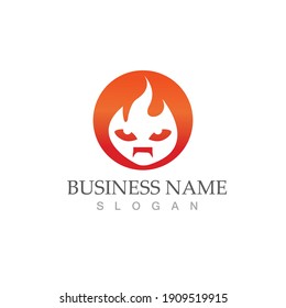 Devil horn Vector icon design illustration logo Template