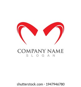 Devil horn Vector icon design illustration logo Template