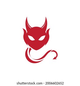 Devil horn Vector icon design illustration Template