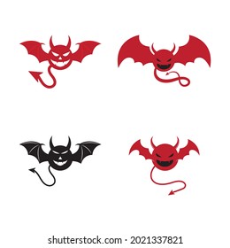 Devil horn Vector icon design illustration logo Template