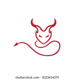 Devil horn Vector icon design illustration Template