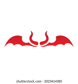 Devil horn Vector icon design illustration Template