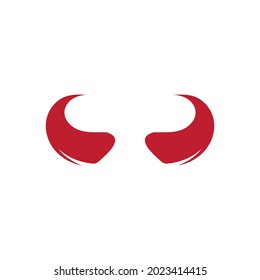 Devil horn Vector icon design illustration Template