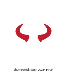 Devil horn Vector icon design illustration Template