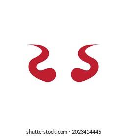 Devil horn Vector icon design illustration Template