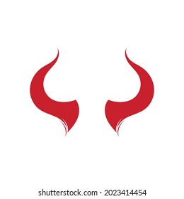 Devil horn Vector icon design illustration Template