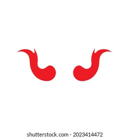 Devil horn Vector icon design illustration Template