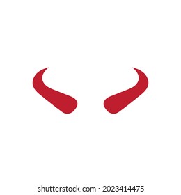 Devil horn Vector icon design illustration Template