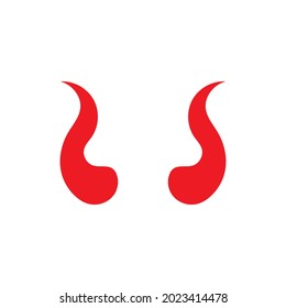 Devil horn Vector icon design illustration Template