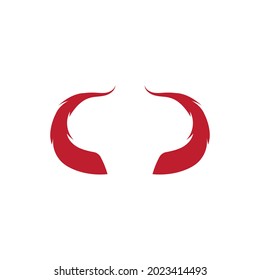 Devil horn Vector icon design illustration Template