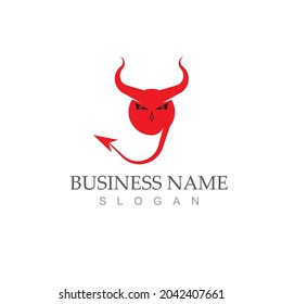Devil horn Vector icon design illustration logo Template